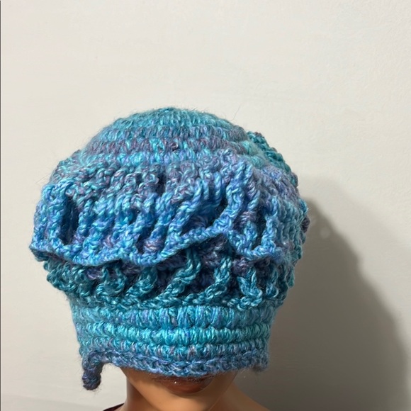 Blue Crochet Hat main image 6